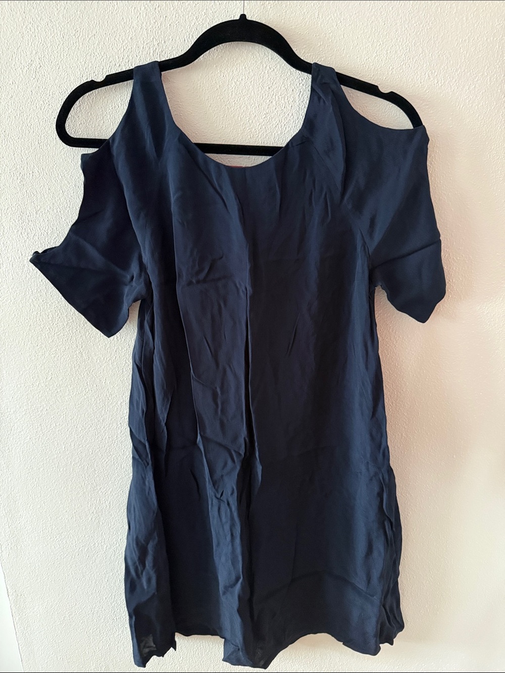 Navy Cold-Shoulder Tunic Top - Picture 2 of 3